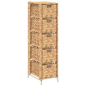 vidaXL Standregal mit 5 K&ouml;rben 25,5x37x100 cm Wasserhyazinthe