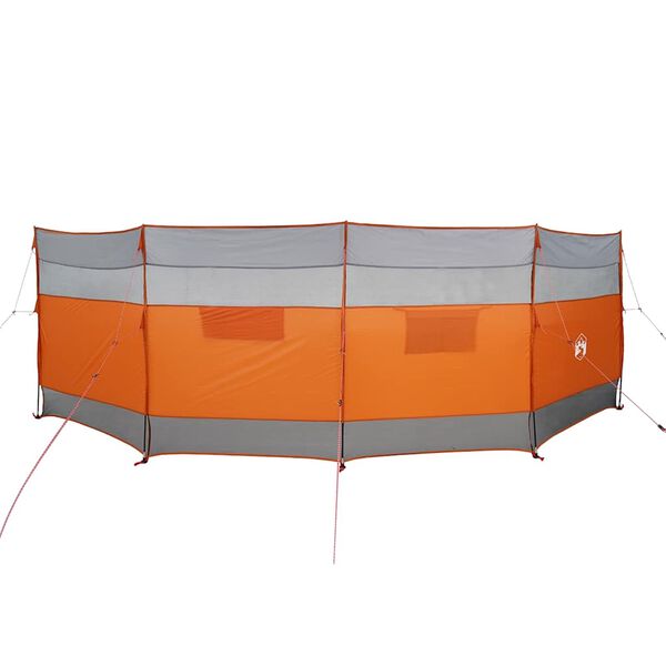 vidaXL Camping-Windschutz Grau und Orange 510x153 cm Wasserdicht