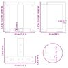 vidaXL Couchtischbeine T-Form 2 Stk. Wei&szlig; 30x25x(30-31) cm Stahl