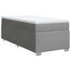 vidaXL Boxspringbett mit Matratze Hellgrau 100x200 cm Stoff