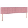 vidaXL Bett mit Stauraum und LED mit Matratze Rosa 200 x 200 cm Samt