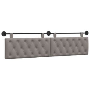 vidaXL H&auml;ngevorderseite Wandmontiert Taupe 210 x 55 x 7 cm Stoff