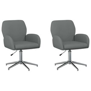 vidaXL B&uuml;rost&uuml;hle 2 Stk. 54 x 58 x 90 cm Dunkelgrau Stoff