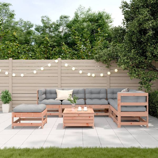 vidaXL 8-tlg. Garten-Lounge-Set mit Kissen Massivholz Douglasie