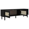 vidaXL TV-Schrank SENJA Rattan-Optik Schwarz 158x40x49cm Kiefernholz