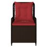 vidaXL Liegende Gartenst&uuml;hle 2 Stk. Braun Poly Rattan