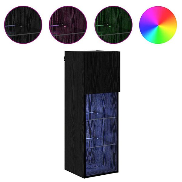 vidaXL Wandmontierte TV-Schr&auml;nke 2 pcs Schwarz Eichen-Optik