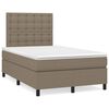 vidaXL Boxspringbett mit Matratze Taupe 120x190 cm Stoff