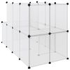 vidaXL Kleintierkäfig Transparent 142x74x93 cm PP und Stahl