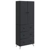 vidaXL Schrankset 2 stk. 66 x 34,5 x 90 cm Holzwerkstoff Schwarz