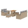vidaXL Garten-Sofa-Set 8 stk. 7-Sitzanzahl Beige und Hellgrau