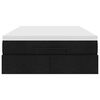 vidaXL Ottoman-Bett mit Matratze Schwarz 120x190 cm Stoff