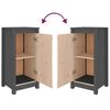 vidaXL Sideboards 2 Stk. Grau 39x35x80 cm Massivholz Kiefer