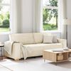 vidaXL 3-Sitzer-Sofa Beige 220 cm Leinenmischgewebe