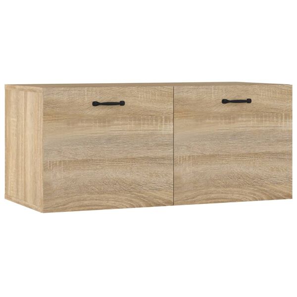 vidaXL Wandschrank Sonoma-Eiche 80x36,5x35 cm Holzwerkstoff