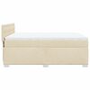 vidaXL Boxspringbett mit Matratze Creme 140x200 cm Stoff