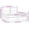 vidaXL Boxspringbett mit Matratze Dunkelgrau 200x200 cm Samt