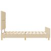 vidaXL Bettgestell mit Kopfteil Creme 120 x 200 cm Stoff