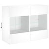 vidaXL TV-Wandschrank mit LED-Leuchten Weiß 78,5x30x60,5 cm