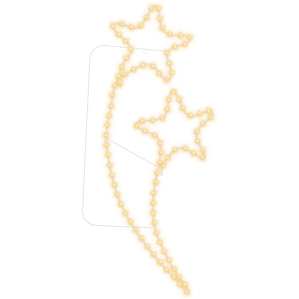 vidaXL Lichterketten 2 Stk. Sternf&ouml;rmig Warmwei&szlig; 125,5x53x4,5 cm