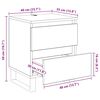 vidaXL Nachttisch mit Schubladen Altholz 40 x 35 x 50 cm Holzwerkstoff