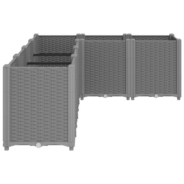 vidaXL Pflanzk&uuml;bel Hellgrau 160x120x53 cm PP
