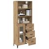 vidaXL Highboard Artisan-Eiche 69,5 x 34 x 180 cm Holzwerkstoff