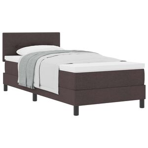 vidaXL Boxspringbett mit Matratze Dunkelbraun 80 x 200 cm Stoff