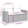 vidaXL 8-teiliges Gartensofa-Set mit Kissen, grau, Polyrattan