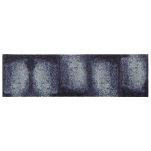 vidaXL K&uuml;chen Teppich Blauer Schirm 150 x 45 cm 100% Polyamid Waschbar