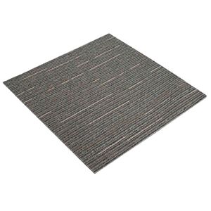 vidaXL Teppichfliese Gestreift Dunkelbraun 50 x 50 cm 20 Stk.