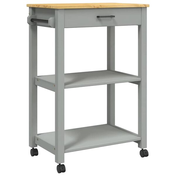 vidaXL K&uuml;chenwagen MONZA 60x40x88,5 cm Massivholz Kiefer