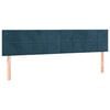 vidaXL Kopfteile Dunkelblau 200x5x78/88 cm Samt