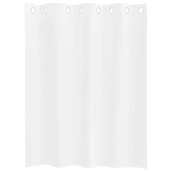 vidaXL Voile-Vorhang mit Vorh&auml;ngen 2 pcs Wei&szlig; 140 x 140 cm Polyester