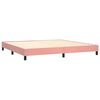 vidaXL Boxspringbett mit Matratze Rosa 200x200 cm Samt