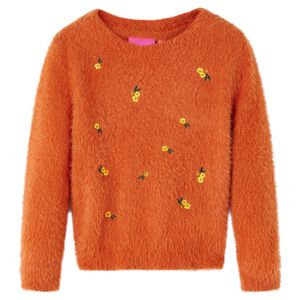 vidaXL Kinderpullover Gestrickt Dunkelorange 116