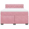 vidaXL Boxspringbett mit Matratze Rosa 140x200 cm Samt