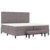 vidaXL Boxspringbett mit Matratze Taupe 200 x 200 cm Stoff