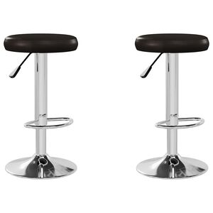 vidaXL Barhocker 2 Stk. Braun Kunstleder