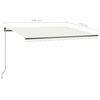 vidaXL Standmarkise Manuell Einziehbar 450x350 cm Creme