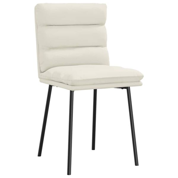 vidaXL Esszimmerstühle 4 Stk. Creme Samt
