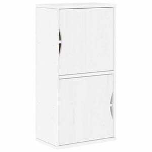 vidaXL Beistellschrank ODDA Wei&szlig; 40x24x79 cm Massivholz Kiefer