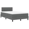 vidaXL Boxspringbett mit Matratze Dunkelgrau 120 x 190 cm Stoff