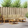 vidaXL Outdoor-Sofagarnitur 6 pcs Natur und Beige Massivholz Akazie
