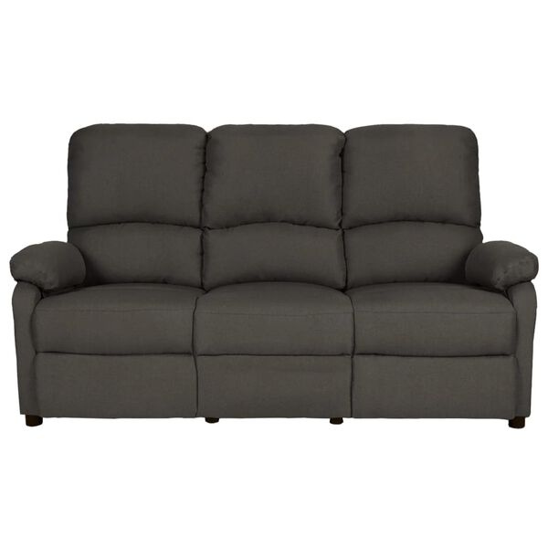vidaXL 3-Sitzer-Sofa Verstellbar Dunkelgrau Stoff