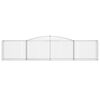 vidaXL Gabionen mit Hochbogen 3 Stk. 400x50x80/100cm Verzinktes Eisen