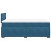 vidaXL Boxspringbett mit Matratze Blau 120x200 cm Samt