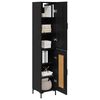 vidaXL Highboard Schwarz Eichen-Optik 34,5 x 34 x 180 cm Holzwerkstoff