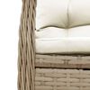 vidaXL 7-tlg. Garten-Essgruppe mit Kissen Beige Poly Rattan