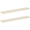 vidaXL Fensterb&auml;nke 2 stk. Wei&szlig; 110 x 15 x 2 cm Massivholz Eiche